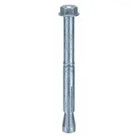 Steel wedge anchor with M10 thread size and 15 mm diameter, zinc plated for corrosion resistance. Used for fastening into concrete or masonry for structural attachments, equipment mounting, and heavy-duty industrial installations. Supplied in a 25-piece pack