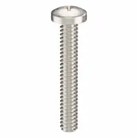 Machine Screw: #10-24 Thread Size, 1 1/4 in Lg, 316, Stainless Steel, Plain, Pan, Phillips, 25 PK (MPN ZSCRW-378)