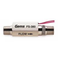 GEMS SENSORS Liquid Flow Switch: Piston, 316 Stainless Steel, 3/8 in NPT, 3/8 in Connection Size (MPN FS-380, 179995)
