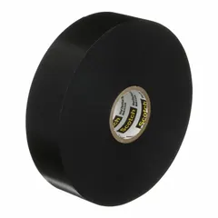 This general purpose electrical tape is made of polyvinyl chloride film with a rubber adhesive, rated for indoor and outdoor use. It is 1 inch wide, 36 yards long, and 8 mil thick. Commonly used for insulating electrical wires, splicing cables, and protecting connections in various electrical applications.
