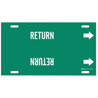 BRADY Return Strap-On Pipe Marker - Return Strap-On Pipe Markers