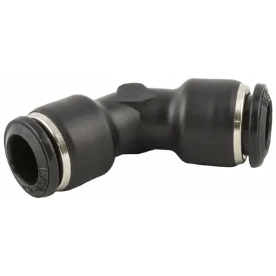 AIGNEP Push To Connect Fitting: 10 mm OD x 10 mm OD Size, Push-to-Connect x Push-to-Connect - Nylon & Nickel-Plated Brass Tube Fittings