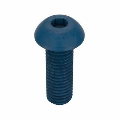 METRIC BLUE Socket Head Cap Screw: M10x1.50 Thread Size, 30 mm Lg, Button, Blue Phosphate - Button Head Socket Cap Screws