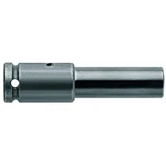 Power tool bit holder with magnetic tip for secure bit retention. Accepts 5/16 in hex-shank bits. Not impact rated; intended for standard drilling and fastening applications.