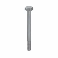 Hex Head Cap Screw: Steel, Class 8.8, Zinc Plated, M10, Metric, 100 mm lg, Partially Threaded, 50 PK (MPN HX08101000-050P1)