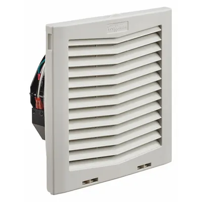 NVENT HOFFMAN Axial Fan: 159 cfm Airflow @ 0.000 in SP, 10 1/8 in Ht, 4 11/16 in Dp, Terminals - Wet-Location Square Axial Fans