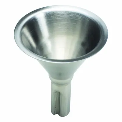 OEM General Purpose Lab Funnel, Stainless Steel, 120 mm Diameter, 12 mm Stem, Silver - General Purpose Lab Funnels