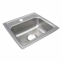 JUST MANUFACTURING Bowl Drop-In Sink: 17 in Overall Lg, 16 in Overall Wd, 5 in Bowl Dp, 1 Bowls (MPN SLADA1617A503-J)