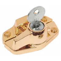 PRIME-LINE Window Lock: Sweep Lock, Handle Included, Non-Handed, 1 in Overall Lg, Sash, Silver (MPN U 9927)