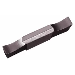 Carbide grooving insert for internal and external grooving, parting, and turning operations. Designed for use in CNC lathes and machining centers in metalworking applications.