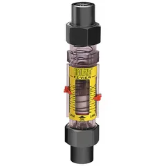 This HEDLAND flowmeter is a scale-type, variable area inline meter for water. It measures flow in gallons with +/-5% accuracy and features Buna-N seals and O-rings. Universal mounting orientation allows installation in various positions. Suitable for monitoring flow in industrial water systems, cooling circuits, and process lines.
