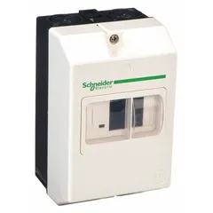 Enclosure designed for use with SQUARE D GV2ME and TeSys GV2 series IEC motor starters. Provides a protective housing for motor starters in industrial environments where resistance to dust, dirt, and non-corrosive liquids is required.