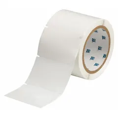 Acrylic label roll with aggressive permanent adhesive, measuring 2 in x 3 in. Contains 1000 precut labels per roll. Compatible with IP Series printers for on-demand identification and asset tracking in industrial environments.