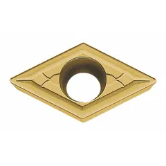 Diamond indexable turning insert for precision machining of non-ferrous materials, composites, and abrasive alloys. Used in turning, facing, and profiling operations to achieve high surface finish and extended tool life.