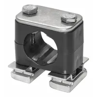 STAUFF Beta Clamp: Smooth Bore, 316 Stainless Steel Clamp, Polypropylene Cushion, For 1 Lines (MPN CRA-106.4A-ACT-DP-AS-U-W5-K-642012)