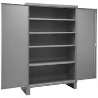 DURHAM MFG Storage Cabinet: 48 in x 24 in x 78 in, Swing Handle & Keyed, 16 ga Panel Thick, Legs (MPN 2505-4S-95)