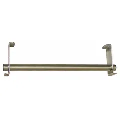This steel hanging rod is designed for use with 18-inch wide corrosion-resistant louvered metal wardrobe lockers. It serves as a replacement or accessory component for hanging coats and garments in locker systems commonly found in industrial and institutional facilities.