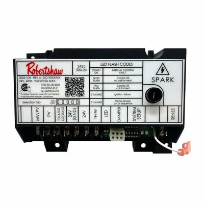 Robertshaw Ignition Module: Universal, 24V DC, 7 sec Lock Out, 30 sec Pre-Purge - Hot Surface Ignition Controls