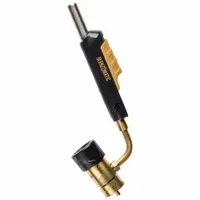 This high output hand torch features a 360° swivel tip and trigger-start ignition for precise flame direction. Adjustable flame control allows regulation of heat output. Compatible with propane fuel. Suitable for industrial heating, soldering, and brazing applications