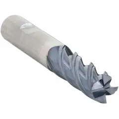 Solid carbide square end mill with AlTiN coating and 4-flute geometry, designed for fast cutting of steel and cast iron. Mill diameter 1/2", length of cut 2-1/2", overall length 4-1/2". Suitable for general milling operations in metalworking.