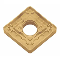 This diamond indexable turning insert is designed for precision turning applications on ferrous and non-ferrous materials. It provides high wear resistance and surface finish in machining operations. The insert is identified by manufacturer part number CNMM432PX CA515, also referenced as CNMM120408PX.
