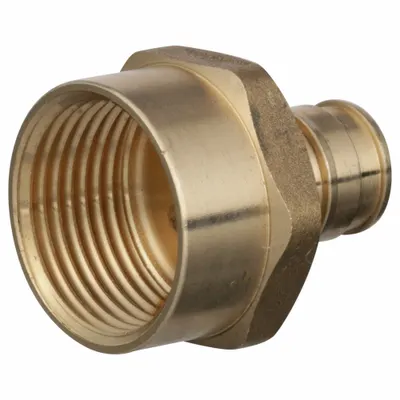ZURN QEUFC34GX Expansion Brass Barbed Tube Fitting, 3/8 in ID x 3/4 in Pipe Size - Expansion Brass Barbed Tube Fittings