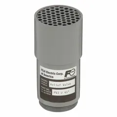 This pressure and vacuum relief valve is designed for use with regenerative blowers in industrial air-handling systems. It features a 42 in wc preset limit and a 1.5 in outside diameter. The valve vents excess pressure to protect the system from damage.