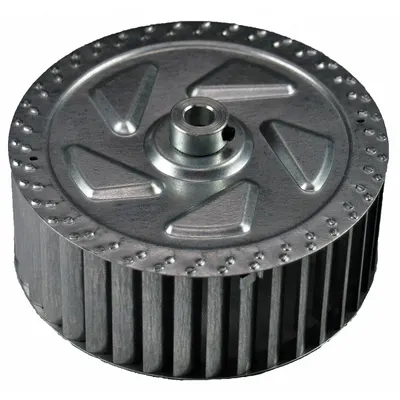 Dayton Blower Wheel: Forward-Curved, 6 1/4 in Dia, Steel Wheel, 1 Inlets, 1/2 in Bore - Single-Inlet Forward-Curved Blower Wheels