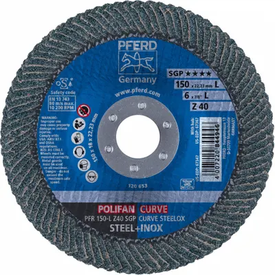 PFERD Z SGP CURVE High-Performance Flap Disc - High-Performance Flap Discs for Carbon & Stainless Steel