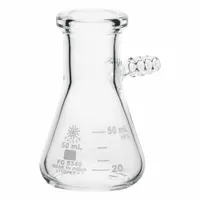 APPROVED VENDOR Filtering Flask: 50 mL, Colorless, Conical, 5 Compatible with Stopper Size (MPN FG5340-50)