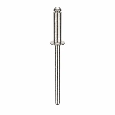 POP AVDEL Blind Rivet,1.596" L,0.122" dia,PK500: Inch, 1 19/32 in Overall Lg, 1/2 in Body Lg - Domed-Head Blind Rivets