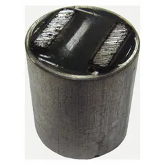 Cylindrical encased ceramic magnet with 2-pole design. Outside diameter 5/8 in, thickness 0.75 in, maximum pull force 7 lbf. Used for holding, positioning, and retrieving ferrous parts in industrial settings such as machining, material handling, and assembly.