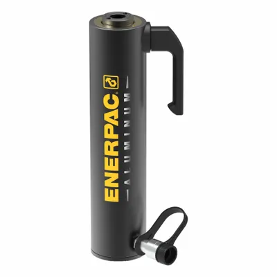 ENERPAC Hollow Cylinder: 25.4 ton Nominal Capacity, 9 13/16 in Nominal Stroke Lg - Lightweight Hollow Rams