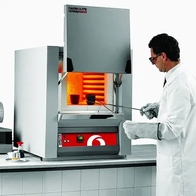 CARBOLITE Box Furnace: Gravity, 1.27 cu ft Capacity, 1,300°C Max Temp, 9,000 W Watt - Natural Gravity Convection Box Furnaces