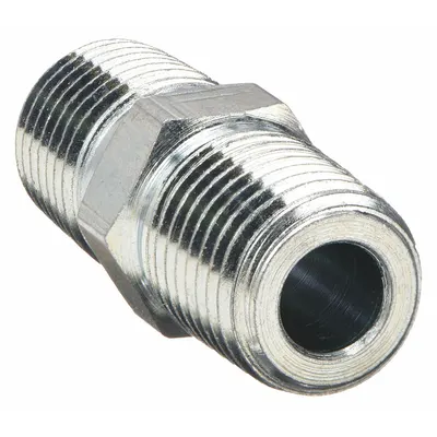 ENERPAC Hydraulic Hose Adapter: 1/4 in x 1/4 in Fitting Size, Male x Male, NPTF x NPTF - NPTF-to-NPTF Steel Hydraulic Hose Adapters