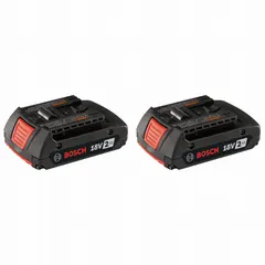 Two CORE18V batteries, each rated at 2 Ah and 18V DC, for powering 18V cordless tools. Suitable for light- to medium-duty drilling, fastening, and cutting tasks in maintenance, construction, and assembly applications. Compact and lightweight design for extended runtime.