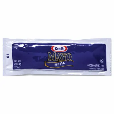 KRAFT FOODS Mayonnaise Packet, 0.44 oz, 200 Count - Furnishings, Appliances and Hospitality
