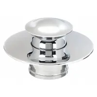 DANCO Cover: Metal, Chrome, 3 in Overall Dia, 2 1/2 in Overall Ht, Snap-In (MPN 9D00010528)