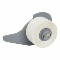 White polyester continuous label roll, 20 ft length, for use with BMP71 printer series. Requires M7-R6000 ribbon. Suitable for industrial identification, cable marking, and asset labeling in manufacturing, electrical, and data-communication environments.