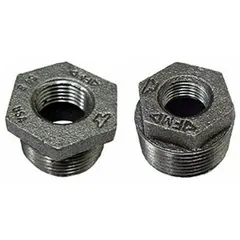 Threaded x Threaded, Class 125 straight pipe fitting for low-pressure industrial piping systems. Maximum operating pressure 175 psi at 150° F. Connects 1 1/2 in to 1 in pipe.