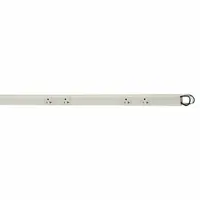 Prewired Raceway: 1 Circuits, 8 Outlets, NEMA 5-20R, 6 ft Lg, 1 3/8 in W x 1 1/16 in H, PVC, White (MPN PT206118)