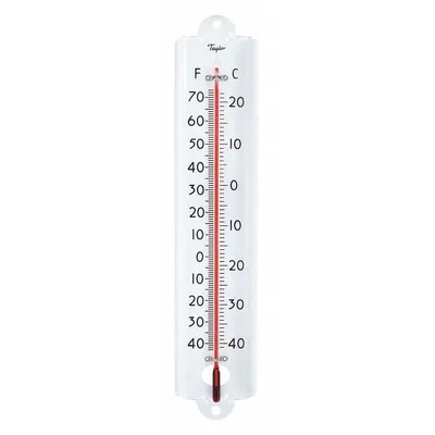 TAYLOR Wall Mount Liquid-in-Glass Thermometer - Wall Mount Liquid-in-Glass Thermometers