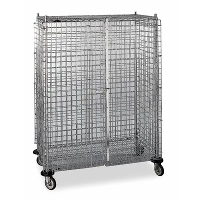 METRO Security Cart: 900 lb, 48 in L x 24 in W Self, 53 in L x 28 in W x 68 in H Overall Dim - General Purpose Wire Security Carts