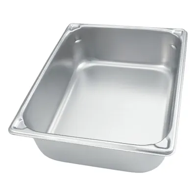 VOLLRATH Steam Table Pan: Sixth Size, Rectangular, 22 ga Gauge, 1.2 qt Capacity - Steam Table Pans