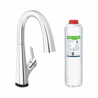 ELKAY Faucet: Brass, Single-Post, Deck, 1 Mounting Holes, 1.5 gpm Flow Rate, Chrome - Single-Post Kitchen Faucets