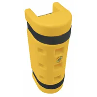 RACK SENTRY Pallet Rack Guard: Strap-On, On Upright, 3 1/2 in x 6 1/4 in x 18 in, Thermoplastic (MPN RS90)