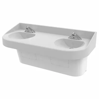 BESTCARE WH3779-OCC11M Two-Bowl Institutional Bathroom Sink - Two-Bowl Institutional Bathroom Sinks
