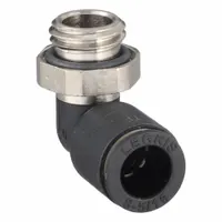 LEGRIS Push-Fit Elbow Fitting: 8 mm OD x 12 mm Pipe Size, Push-to-Connect x Metric, Black, 10 PK (MPN 3199 08 67)