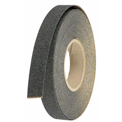 Wooster Anti-Slip Tape: Very Coarse, 46 Grit Size, Solid, Black, 3/4 in x 60 ft - Heavy Traffic Antislip Tape