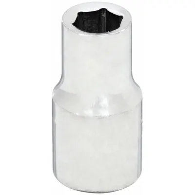 WESTWARD Socket: Metric, 1/4 in Drive Size, 6 mm Socket Size, 6-Point, Std, Chrome - 1/4" Drive Hand Sockets